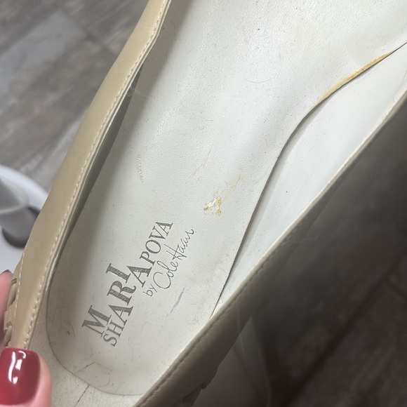 Grey/Tan Maria Sharapova by Cole Haan Laced Ballet Flats Size 8 - Picture 3 of 7